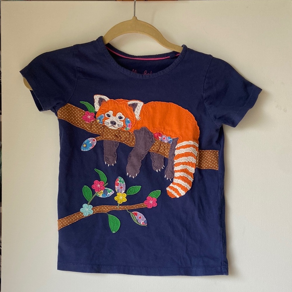 Mini Boden Red Panda Appliqué T-shirt